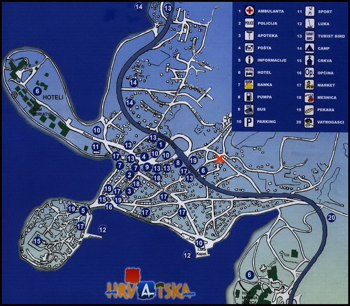 City map Primosten